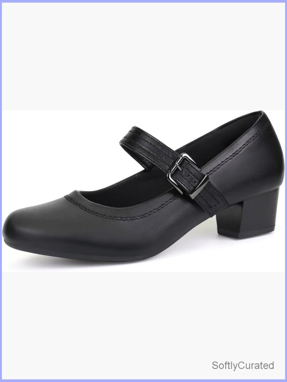 Orthopedic Mary Jane Pumps with Chunky Heel for Bunions, Work Shoes